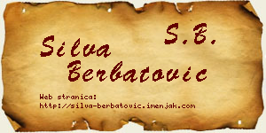 Silva Berbatović vizit kartica